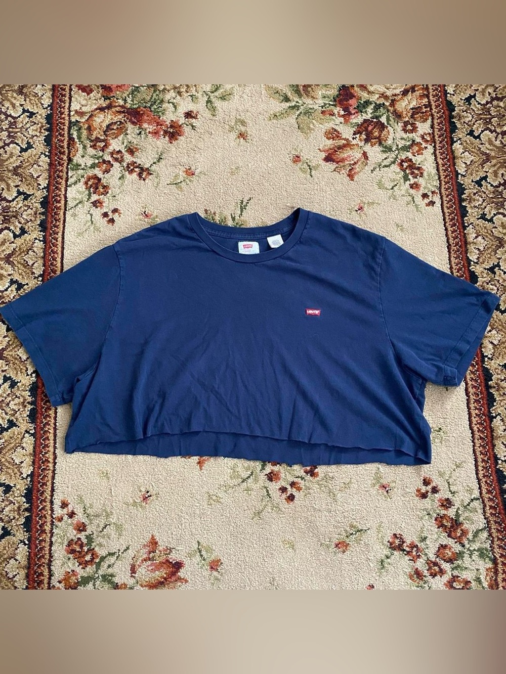 Levi's Navy Tee with Red Logo Patch